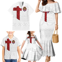 Custom Tonga Ngatu Art Rugby Mate Ma'a Family Matching Mermaid Dress and Hawaiian Shirt LT03 - Polynesian Pride