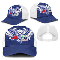 Samoa Rugby Baseball Net Cap Pacific Motifs - Polynesian Pride
