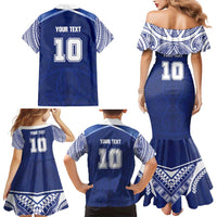 Custom Samoa Rugby Family Matching Mermaid Dress and Hawaiian Shirt Pacific Motifs LT03 - Polynesian Pride