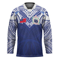 Custom Samoa Rugby Hockey Jersey Pacific Motifs - Polynesian Pride
