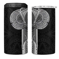 Samoan Tatau 4 in 1 Can Cooler Tumbler Art Tribal Traditional Tattoos LT03 One Size: 16 oz Black - Polynesian Pride