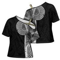 Samoan Tatau Cross Shoulder Shirt Art Tribal Traditional Tattoos - Polynesian Pride
