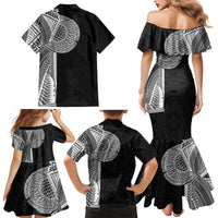 Samoan Tatau Family Matching Mermaid Dress and Hawaiian Shirt Art Tribal Traditional Tattoos LT03 - Polynesian Pride