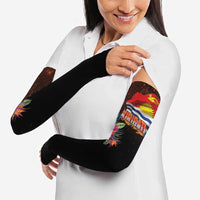 Kiribati Flag and Fireworks Arm Sleeves First Place Welcome the New Year - Polynesian Pride
