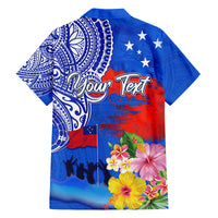 Personalised Samoa 62nd Anniversary Independence Day Family Matching Tank Maxi Dress and Hawaiian Shirt Samoan Tribal Flag Style LT03 - Polynesian Pride