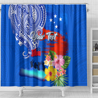 Personalised Samoa 62nd Anniversary Independence Day Shower Curtain Samoan Tribal Flag Style LT03 - Polynesian Pride