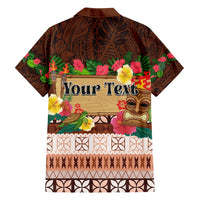Pasifika Festival Auckland Family Matching Short Sleeve Bodycon Dress and Hawaiian Shirt Polynesian Tribal with Pacific Pattern Brown Color LT03 - Polynesian Pride