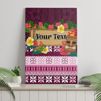 Pasifika Festival Auckland Canvas Wall Art Polynesian Tribal with Pacific Pattern Pink Color