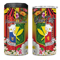Personalised Hawaii and Philippines Together 4 in 1 Can Cooler Tumbler The Emblems with Cultural Symbols Tricolor LT03 One Size: 16 oz Red - Polynesian Pride