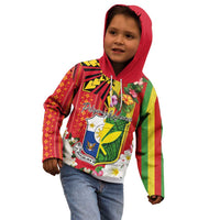 Personalised Hawaii and Philippines Together Kid Hoodie The Emblems with Cultural Symbols Green-Yellow-Red Tricolor LT03 - Polynesian Pride