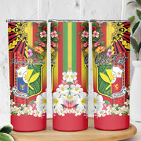 Personalised Hawaii and Philippines Together Skinny Tumbler The Emblems with Cultural Symbols Tricolor LT03 - Polynesian Pride