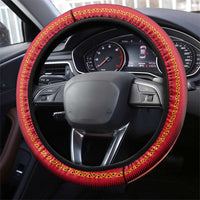 Hawaii and Philippines Together Steering Wheel Cover The Emblems with Cultural Symbols Green-Yellow-Red Tricolor LT03 - Polynesian Pride