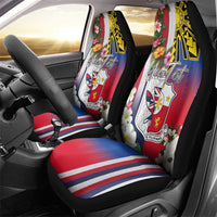 Personalised Hawaii and Philippines Together Car Seat Cover The Emblems with Cultural Symbols Blue-White-Red Tricolor LT03 - Polynesian Pride