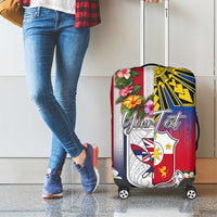 Personalised Hawaii and Philippines Together Luggage Cover The Emblems with Cultural Symbols Blue-White-Red Tricolor LT03 - Polynesian Pride