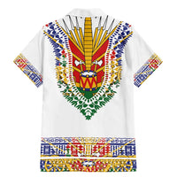 Haiti Flag Traditional Dashiki Family Matching Mermaid Dress and Hawaiian Shirt White Color LT03 - Polynesian Pride