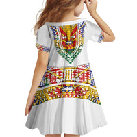 Haiti Flag Traditional Dashiki Family Matching Summer Maxi Dress and Hawaiian Shirt White Color LT03 - Polynesian Pride