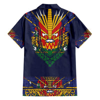 Haiti Flag Traditional Dashiki Family Matching Tank Maxi Dress and Hawaiian Shirt Black Color LT03 - Polynesian Pride