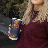 Haiti Flag Traditional Dashiki Tumbler Cup Black Color - Polynesian Pride
