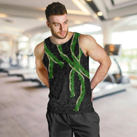 Hawaii Maile Lei Men Tank Top Aloha Black Color