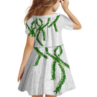 Hawaii Maile Lei Family Matching Puletasi and Hawaiian Shirt Aloha White Color LT03 - Polynesian Pride