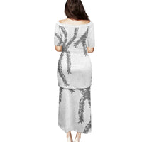 Hawaii Maile Lei Family Matching Puletasi and Hawaiian Shirt Aloha The Grey Color LT03 - Polynesian Pride