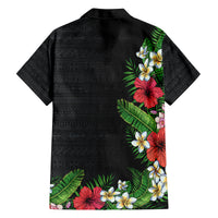 Hawaii Tropical Flowers and Leaves Family Matching Puletasi and Hawaiian Shirt Tapa Pattern Colorful Mode LT03 - Polynesian Pride