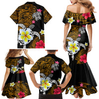Hawaii Turtle and Tropical Flower Family Matching Mermaid Dress and Hawaiian Shirt Polynesian Pattern LT03 - Polynesian Pride