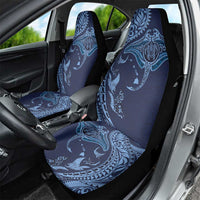 Hawaiian Manta Ray and Polynesian Tribal Tattoo Car Seat Cover Dark Navy Color LT03 - Polynesian Pride
