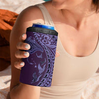 Hawaiian Manta Ray and Polynesian Tribal Tattoo 4 in 1 Can Cooler Tumbler Purple Color LT03 - Polynesian Pride