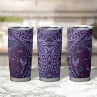 Hawaiian Manta Ray and Polynesian Tribal Tattoo Tumbler Cup Purple Color LT03 - Polynesian Pride