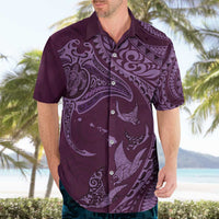 Hawaiian Manta Ray and Polynesian Tribal Tattoo Hawaiian Shirt Pink Color LT03 - Polynesian Pride