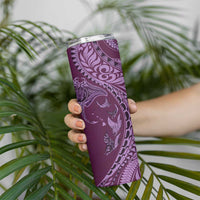 Hawaiian Manta Ray and Polynesian Tribal Tattoo Skinny Tumbler Pink Color LT03 - Polynesian Pride