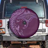 Hawaiian Manta Ray and Polynesian Tribal Tattoo Spare Tire Cover Pink Color LT03 Pink - Polynesian Pride