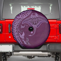 Hawaiian Manta Ray and Polynesian Tribal Tattoo Spare Tire Cover Pink Color LT03 - Polynesian Pride
