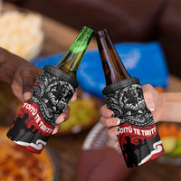 Aotearoa Toitu Te Tiriti 4 in 1 Can Cooler Tumbler Honoring Te Tiriti o Waitangi - Maori Haka LT03 - Polynesian Pride