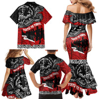 Aotearoa Toitu Te Tiriti Family Matching Mermaid Dress and Hawaiian Shirt Honoring Te Tiriti o Waitangi Maori Haka LT03 - Polynesian Pride