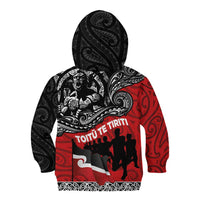 Aotearoa Toitu Te Tiriti Kid Hoodie Honoring Te Tiriti o Waitangi Maori Haka LT03 - Polynesian Pride