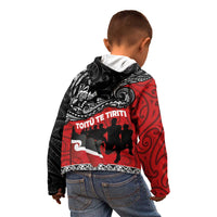 Aotearoa Toitu Te Tiriti Kid Hoodie Honoring Te Tiriti o Waitangi Maori Haka LT03 - Polynesian Pride