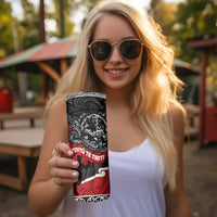 Aotearoa Toitu Te Tiriti Skinny Tumbler Honoring Te Tiriti o Waitangi - Maori Haka LT03 - Polynesian Pride