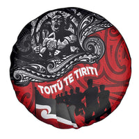Aotearoa Toitu Te Tiriti Spare Tire Cover Honoring Te Tiriti o Waitangi Maori Haka LT03 - Polynesian Pride