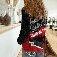 Aotearoa Toitu Te Tiriti Women Casual Shirt Honoring Te Tiriti o Waitangi Maori Haka LT03 - Polynesian Pride