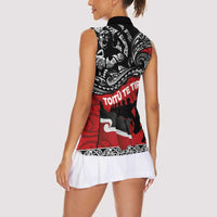 Aotearoa Toitu Te Tiriti Women Sleeveless Polo Shirt Honoring Te Tiriti o Waitangi Maori Haka LT03 - Polynesian Pride