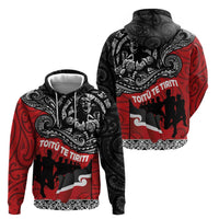 Aotearoa Toitu Te Tiriti Zip Hoodie Honoring Te Tiriti o Waitangi Maori Haka LT03 - Polynesian Pride