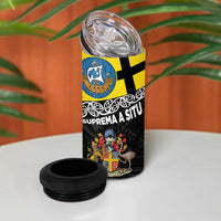 New Zealand Wellington 4 in 1 Can Cooler Tumbler The Capital's Emblems - Flag and Koru Art LT03 - Polynesian Pride