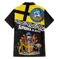 New Zealand Wellington Family Matching Summer Maxi Dress and Hawaiian Shirt The Capital's Emblems Flag and Koru Art LT03 - Polynesian Pride