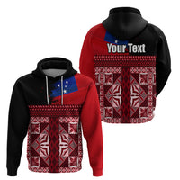 Samoa Flag Day Hoodie Siapo Pattern and Ula Fala LT03 - Polynesian Pride