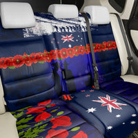 New Zealand and Australia ANZAC Day Back Car Seat Cover Lest We Forget Red Poppy Flowers and Soldier LT03 - Polynesian Pride