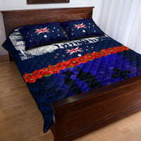 New Zealand and Australia ANZAC Day Quilt Bed Set Lest We Forget Red Poppy Flowers and Soldier LT03 - Polynesian Pride