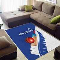 New Zealand Cricket Area Rug Kiwi Birds Haka Dance Blue Fern Sporty Style LT03 - Polynesian Pride