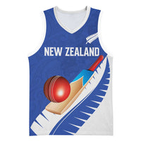 Custom New Zealand Cricket Basketball Jersey Kiwi Birds Haka Dance Blue Fern Sporty Style LT03 Unisex Blue - Polynesian Pride